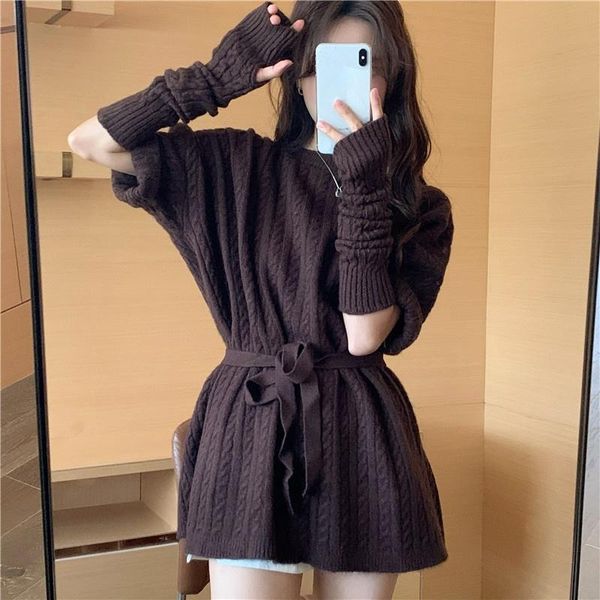 women's sweaters autumn winter chic twist knitted sweater o neck detachable sleeve woman 2021 fashion tide drawstring pullover, White;black
women's sweaters autumn winter chic twist knitted sweater o neck detachable sleeve woman 2021 fashion tide drawstring pullover, White;black