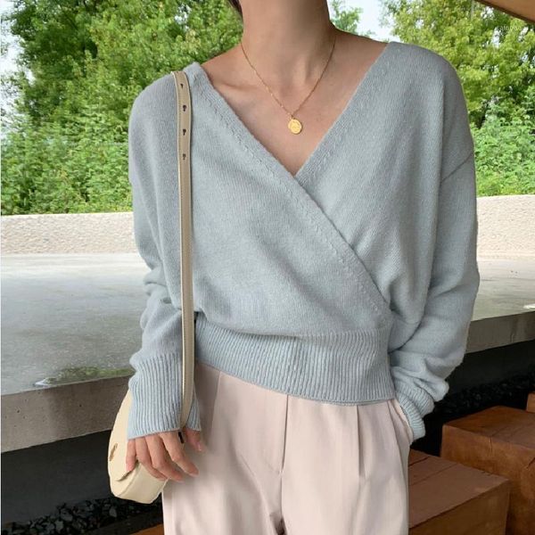 women's sweaters female knit pullover design v neck cozy sweater women all match solid classic vintage chic korean ladier jumper, White;black
women's sweaters female knit pullover design v neck cozy sweater women all match solid classic vintage chic korean ladier jumper, White;black