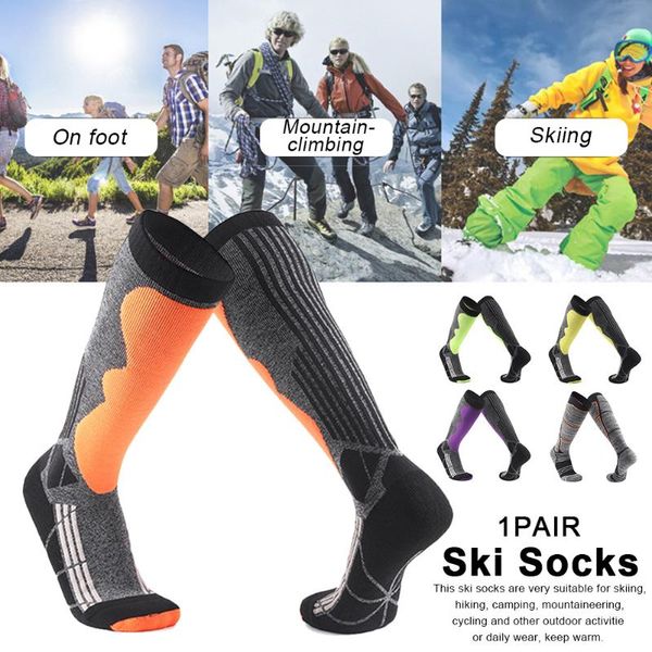 sports socks men women elastic cushion warm thermal winter long hose snowboarding thick cotton blend ski cold weather knee high, Black
sports socks men women elastic cushion warm thermal winter long hose snowboarding thick cotton blend ski cold weather knee high, Black