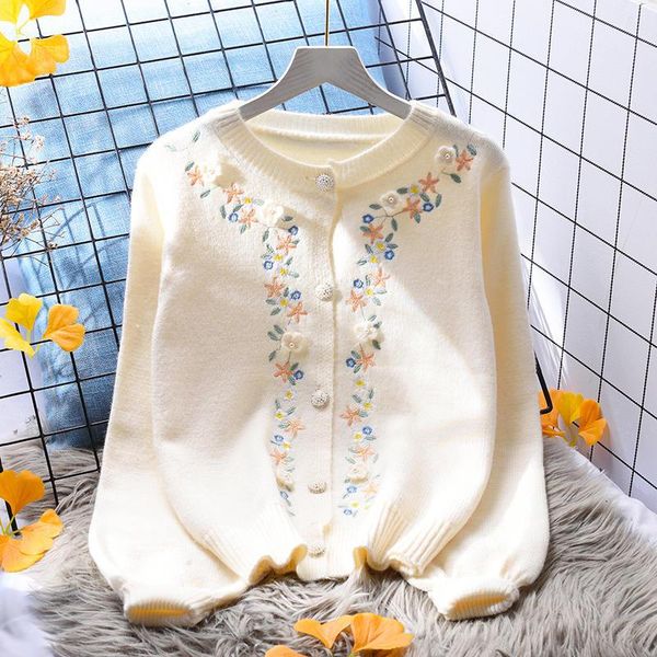 women's knits & tees blue embroidery knitted cardigan women sweater loose long sleeve knit ladies fashion solid oversized q4276, White
women's knits & tees blue embroidery knitted cardigan women sweater loose long sleeve knit ladies fashion solid oversized q4276, White