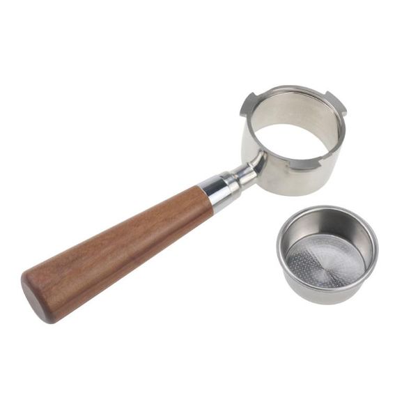 coffee filters machine solid wood bottomless handle portafilter 51mm universally applicable grouphead removable 2021
coffee filters machine solid wood bottomless handle portafilter 51mm universally applicable grouphead removable 2021