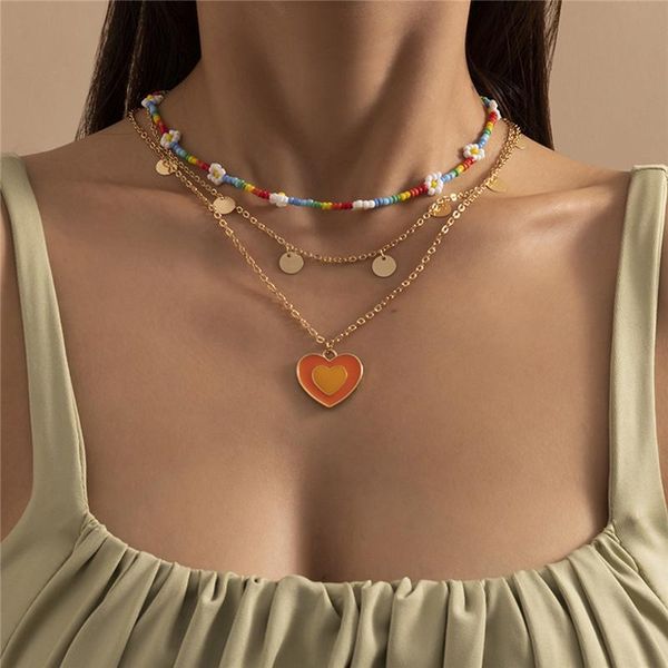 chokers multi-layer gold chains choker beads necklaces for women 2021 bohemian jewelry chunky statement necklace heart accessories gift, Golden;silver
chokers multi-layer gold chains choker beads necklaces for women 2021 bohemian jewelry chunky statement necklace heart accessories gift, Golden;silver