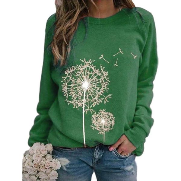 women's hoodies & sweatshirts autumn and winter 2021 dandelion printed round neck long sleeve loose casual sweater, Black
women's hoodies & sweatshirts autumn and winter 2021 dandelion printed round neck long sleeve loose casual sweater, Black