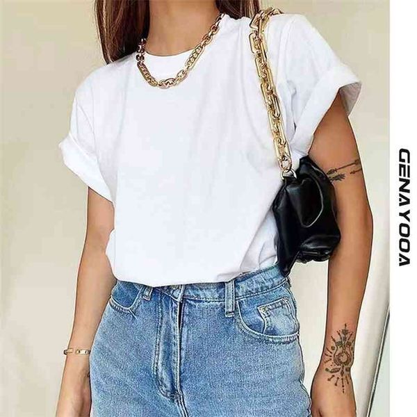 genayooa summer basic solid t-shirt women knitted casual cotton short sleeve tee-shirts female women streetwear korean 210324, White
genayooa summer basic solid t-shirt women knitted casual cotton short sleeve tee-shirts female women streetwear korean 210324, White