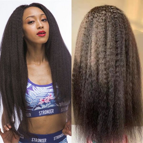 13x1 t part lace front wigs kinky straight middle part indian human hair wig pre plucked hairline, Black;brown
13x1 t part lace front wigs kinky straight middle part indian human hair wig pre plucked hairline, Black;brown