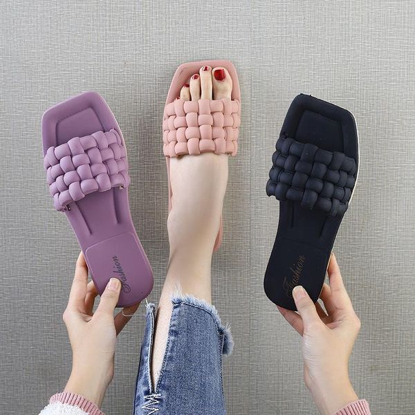 slippers outdoor flip flops flat non-slip soft summer sandalias women shoes slides 2021 for women's sandals, Black
slippers outdoor flip flops flat non-slip soft summer sandalias women shoes slides 2021 for women's sandals, Black