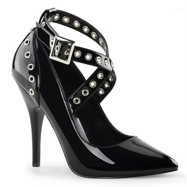 dress shoes women 13cm thin high heels classic fashion female pumps patent leather buckle strap waterproof rivet office & career, Black
dress shoes women 13cm thin high heels classic fashion female pumps patent leather buckle strap waterproof rivet office & career, Black