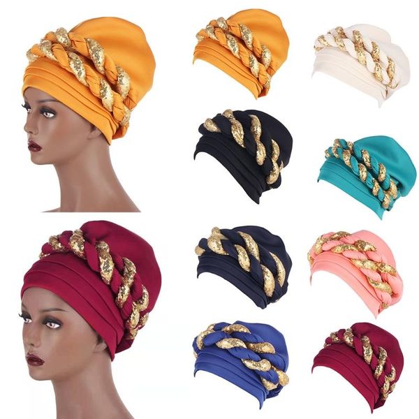muslim hijab turban hat glitter sequins double twisted braid pre-tied head wrap islamic bonnet hair cover chemo cap beanie/skull caps, Blue;gray
muslim hijab turban hat glitter sequins double twisted braid pre-tied head wrap islamic bonnet hair cover chemo cap beanie/skull caps, Blue;gray