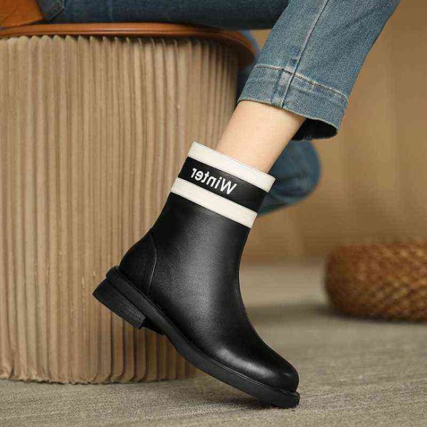2021 autumn winter women's shoes boots soft leather single lining plush warm 5055, Black
2021 autumn winter women's shoes boots soft leather single lining plush warm 5055, Black