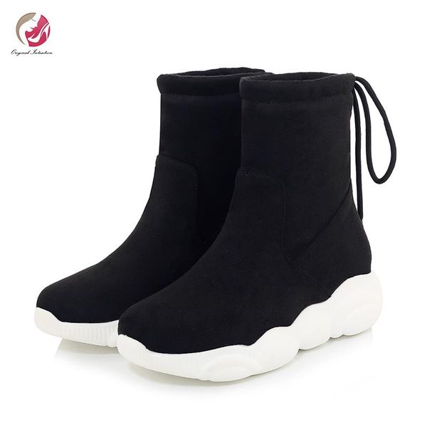 boots original intention black sock high platform winter ankle soft lady shoe charming comfort flat plus size3-14
boots original intention black sock high platform winter ankle soft lady shoe charming comfort flat plus size3-14