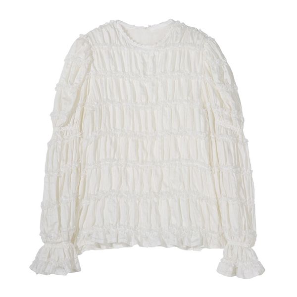 women beige black solid lace chiffon patchwork shirt o-neck puff long sleeve blouse ins spring b0723 210514, White
women beige black solid lace chiffon patchwork shirt o-neck puff long sleeve blouse ins spring b0723 210514, White