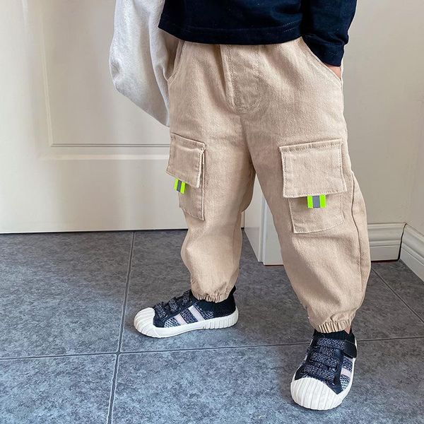children's woven pants spring and autumn korean edition boys' overalls trousers, Blue
children's woven pants spring and autumn korean edition boys' overalls trousers, Blue