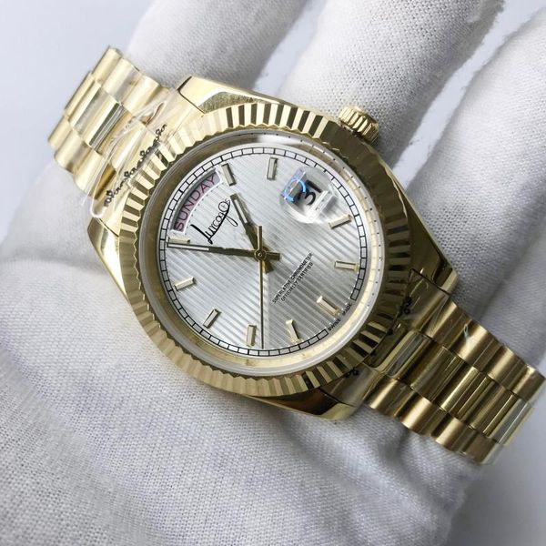 wristwatches luxury 18k gold watch automatic day-date men self-wind 40mm watches stainless steel wristwatch, Slivery;brown
wristwatches luxury 18k gold watch automatic day-date men self-wind 40mm watches stainless steel wristwatch, Slivery;brown