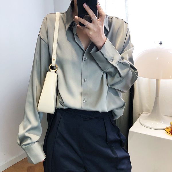 women's jumpsuits & rompers spring office lady satin chiffon shirt solid lapel long sleeve blouses design drape silk xkxa, Black;white
women's jumpsuits & rompers spring office lady satin chiffon shirt solid lapel long sleeve blouses design drape silk xkxa, Black;white