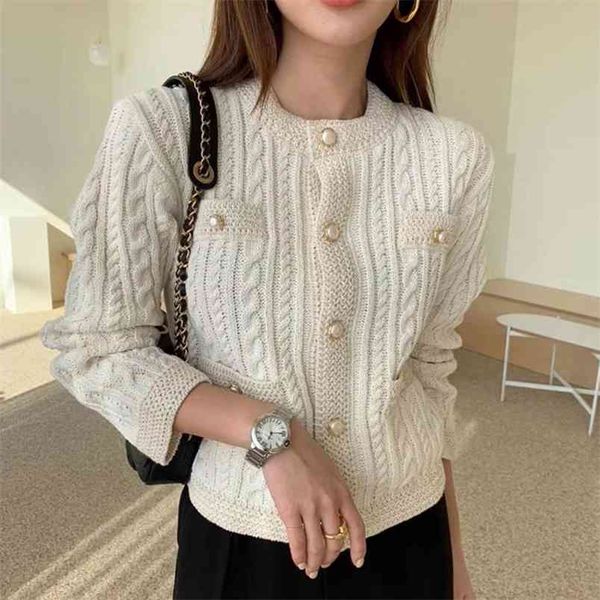 korean twisted knitted sweater single breasted o-neck long sleeve pull jumpers autumn winter elegant cardigan coat 210514, White;black
korean twisted knitted sweater single breasted o-neck long sleeve pull jumpers autumn winter elegant cardigan coat 210514, White;black