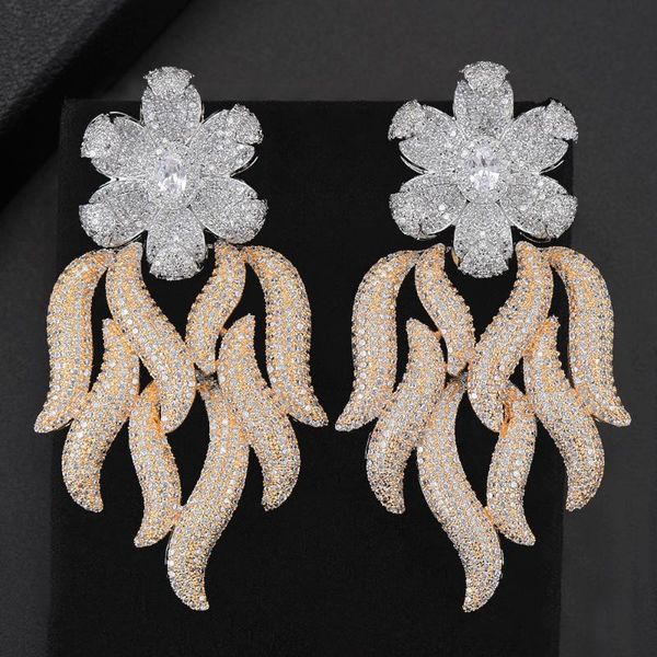 dangle & chandelier 39*72 mm classic flower earrings pendant for women full cubic zirconia drop engagement party, Silver
dangle & chandelier 39*72 mm classic flower earrings pendant for women full cubic zirconia drop engagement party, Silver