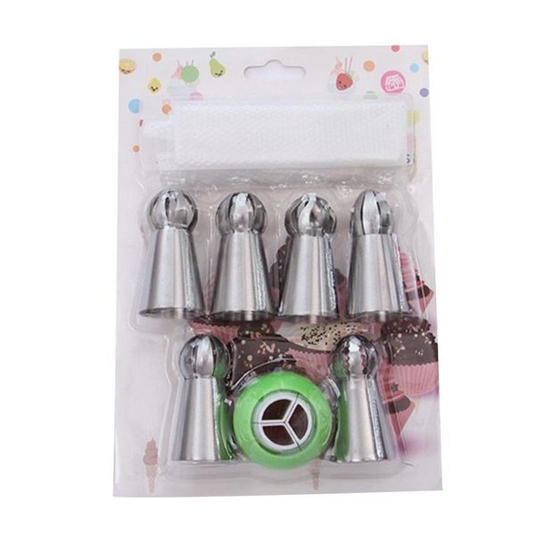 stainless steel cake decor piping tips set with coupler 6/7/12pcs spherical russian style cream nozzle for baking p7ding & pastry tools
stainless steel cake decor piping tips set with coupler 6/7/12pcs spherical russian style cream nozzle for baking p7ding & pastry tools
