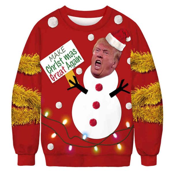ugly sweater 3d funny trump snow christmas sweaters jumpers xmas clothing pullover holiday sweatshirt, Black
ugly sweater 3d funny trump snow christmas sweaters jumpers xmas clothing pullover holiday sweatshirt, Black