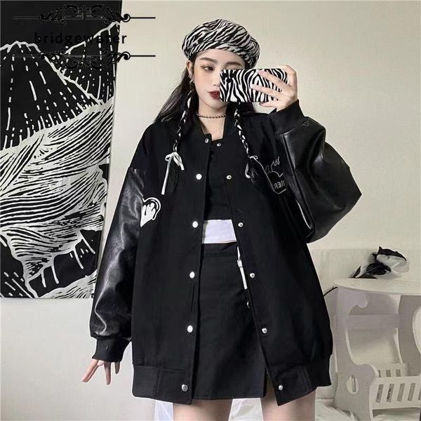 women's jackets 2021 fashion spring and autumn harajuku loose student print korean style all-match black baseball uniform, Black;brown
women's jackets 2021 fashion spring and autumn harajuku loose student print korean style all-match black baseball uniform, Black;brown