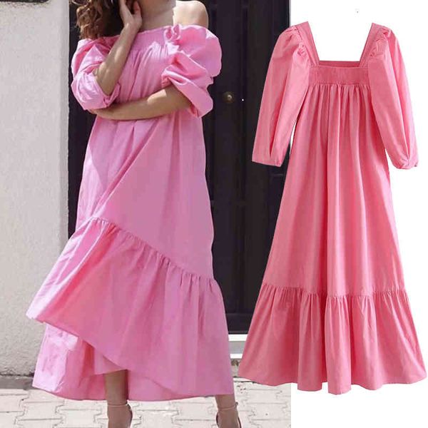 casual dresses fashion square collar pink dress midi puffy sleeves woman slim waist chic party es y4pq, Black;gray
casual dresses fashion square collar pink dress midi puffy sleeves woman slim waist chic party es y4pq, Black;gray