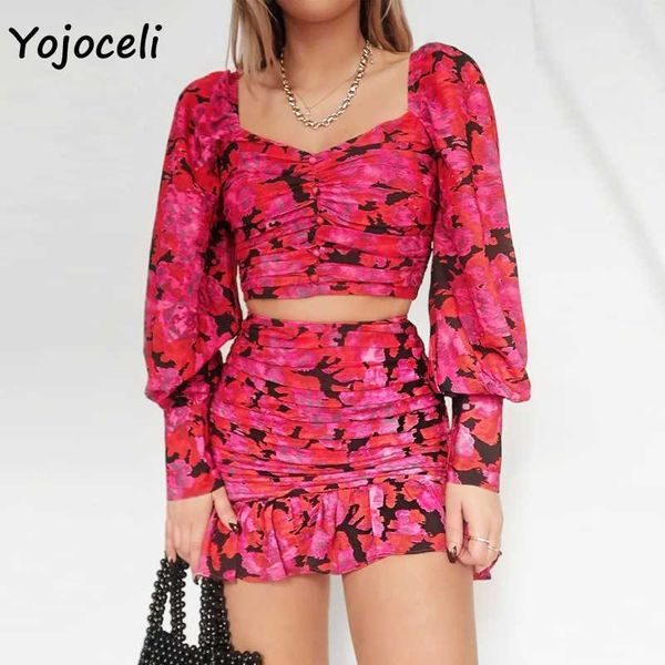 yojoceli puff sleeve flroal print dres square neck ruffle two pieces set party club 210609, Black;gray
yojoceli puff sleeve flroal print dres square neck ruffle two pieces set party club 210609, Black;gray