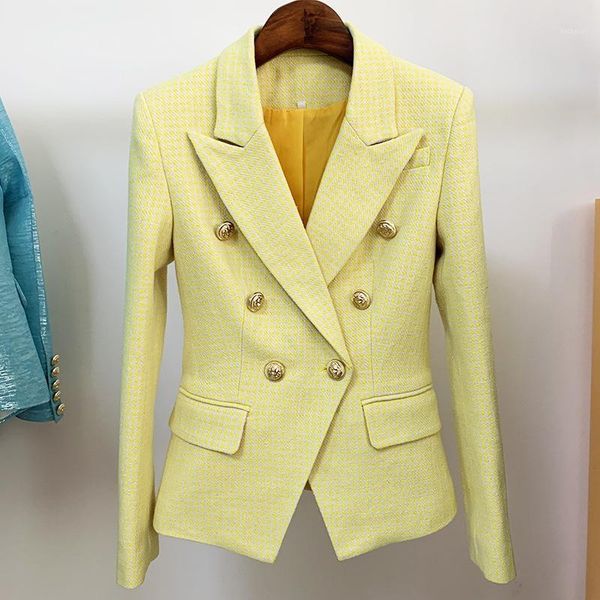 women blazer with gold button spring autumn double breasted slim office womens blazers houndstooth plaid suit jacket women's suits &, White;black
women blazer with gold button spring autumn double breasted slim office womens blazers houndstooth plaid suit jacket women's suits &, White;black