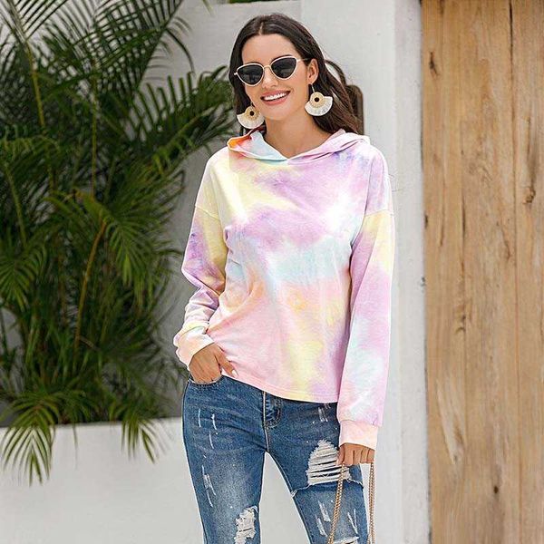 spring autumn tie dye long sleeve draw string hoodies women casual loose streetwear fashion pulloves hooded sweatshirt 210608, Black
spring autumn tie dye long sleeve draw string hoodies women casual loose streetwear fashion pulloves hooded sweatshirt 210608, Black