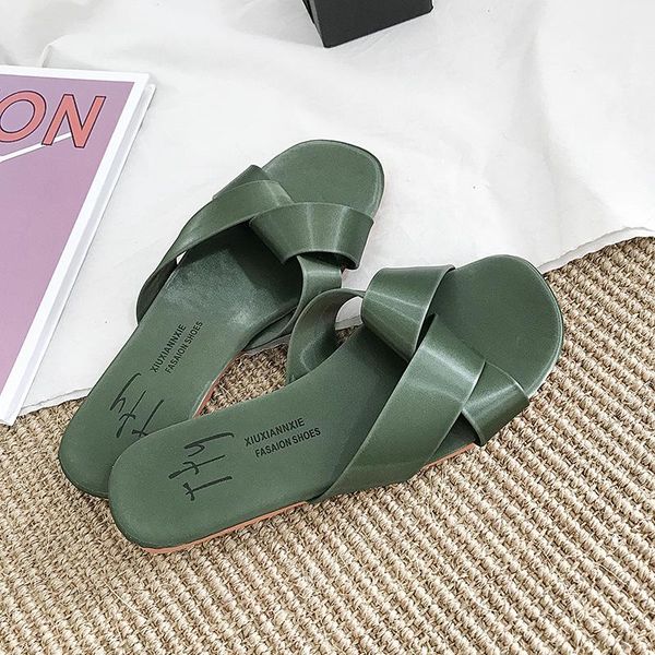 ladies summer cross flat slippers joker candy-colored fashion wear quick-drying lightweight non-slip sandals, Black
ladies summer cross flat slippers joker candy-colored fashion wear quick-drying lightweight non-slip sandals, Black