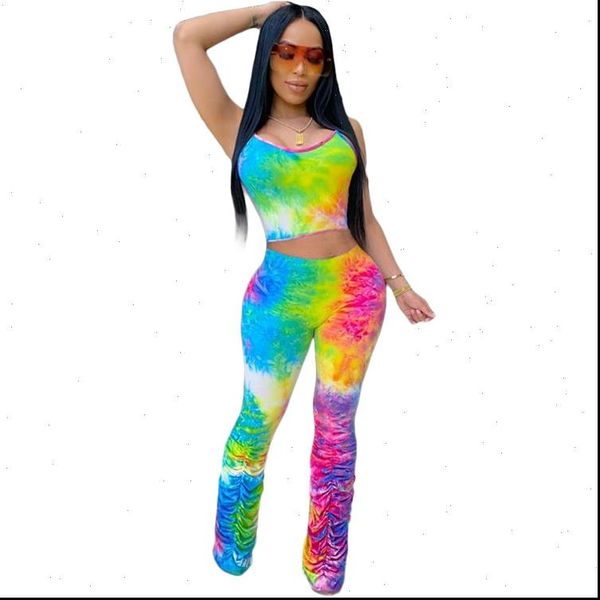 women tracksuits tie dye two piece set summer festival clothing 2 crop and stacked pants matching sets club, Gray
women tracksuits tie dye two piece set summer festival clothing 2 crop and stacked pants matching sets club, Gray