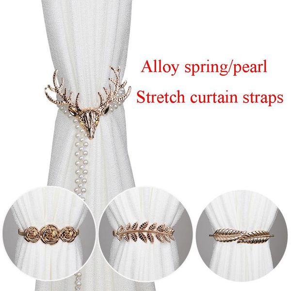 other home decor 1pc metal spring curtain straps, moose head pearl elastic creative hooks, buckles, installation of
other home decor 1pc metal spring curtain straps, moose head pearl elastic creative hooks, buckles, installation of