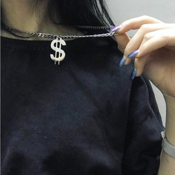 punk rock $ us dollar symbol titanium steel pendant necklace hip hop gothic harajuku fashion jewelry for gifts necklaces, Silver
punk rock $ us dollar symbol titanium steel pendant necklace hip hop gothic harajuku fashion jewelry for gifts necklaces, Silver