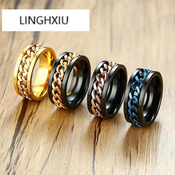 cluster rings meaeguet spinner chain ring men stainless steel metal not fade gold black blue silver color reliever stress, Golden;silver
cluster rings meaeguet spinner chain ring men stainless steel metal not fade gold black blue silver color reliever stress, Golden;silver