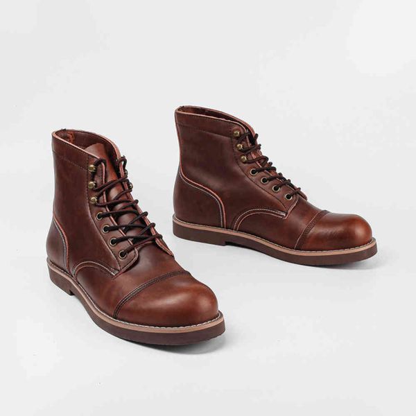 boots designer men's american red winger cowhide overalls autumn and winter oil wax leather military uniform short outdoor martin 8111, Black
boots designer men's american red winger cowhide overalls autumn and winter oil wax leather military uniform short outdoor martin 8111, Black