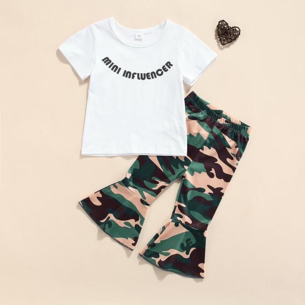 clothing sets conjuntos de ropa verano para niñas, camisetas manga corta con estampado camuflaje, 2 uds., White
clothing sets conjuntos de ropa verano para niñas, camisetas manga corta con estampado camuflaje, 2 uds., White
