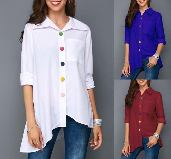 fashion office lady blouse women european style casual irregular white shirt long sleeve botton blusas female women's blouses & shirts
fashion office lady blouse women european style casual irregular white shirt long sleeve botton blusas female women's blouses & shirts