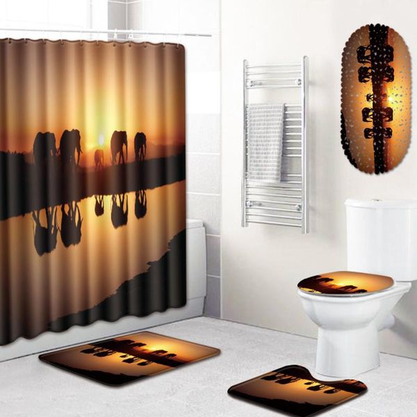 bath mats elephant shower curtain mat combination five-piece set toilet carpet room rugs
bath mats elephant shower curtain mat combination five-piece set toilet carpet room rugs