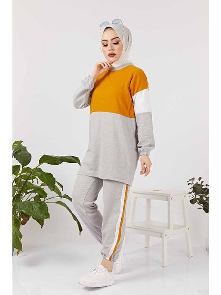 women's two piece pants laila garnili sport hijab kombin mustard 2 sweat and casual sports clothing islamic fashion set turkey dubai, White
women's two piece pants laila garnili sport hijab kombin mustard 2 sweat and casual sports clothing islamic fashion set turkey dubai, White