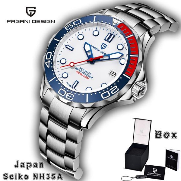 wristwatches pagani design 2021 rotatable ceramic bezel 100m waterproof men's watches mechanical luxury stainless steel watch reloj hom, Slivery;brown
wristwatches pagani design 2021 rotatable ceramic bezel 100m waterproof men's watches mechanical luxury stainless steel watch reloj hom, Slivery;brown