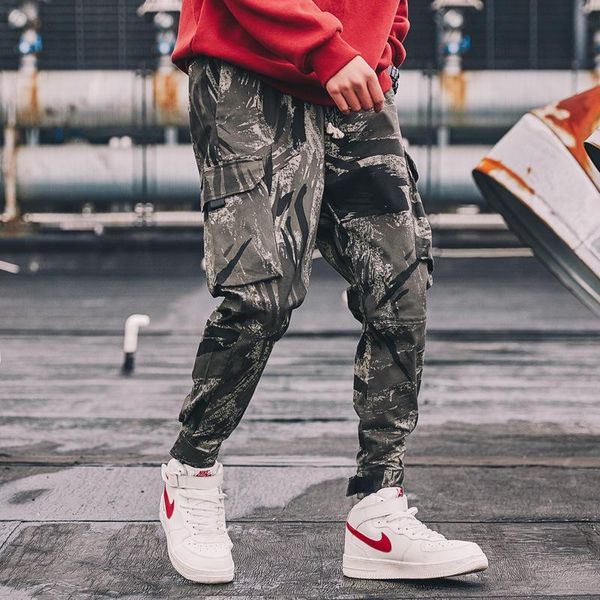 spring autumn men's casual pants camouflage printed decor drawstring bunch of foot breathable fashion personality male trousers, Black
spring autumn men's casual pants camouflage printed decor drawstring bunch of foot breathable fashion personality male trousers, Black