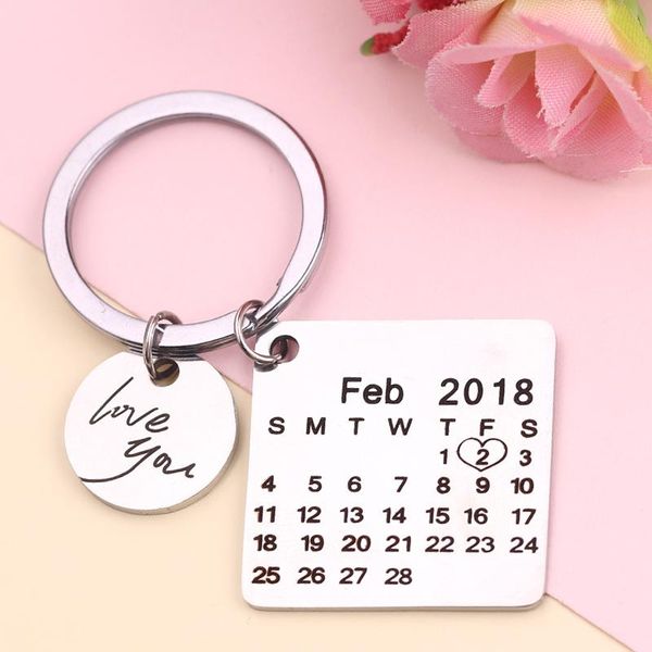 keychains stainless steel personalized calendar keychain anniversary birthdady date gifts for lovers key ring with love you, Silver
keychains stainless steel personalized calendar keychain anniversary birthdady date gifts for lovers key ring with love you, Silver