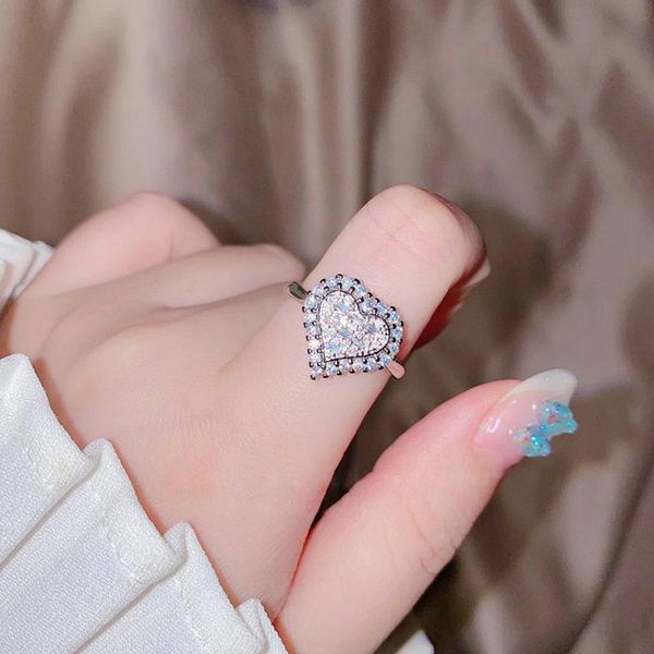 sterling silver luxury engagement wedding rings for women beautiful heart couple ring chic jewelry valentine's day gift cluster, Golden;silver
sterling silver luxury engagement wedding rings for women beautiful heart couple ring chic jewelry valentine's day gift cluster, Golden;silver