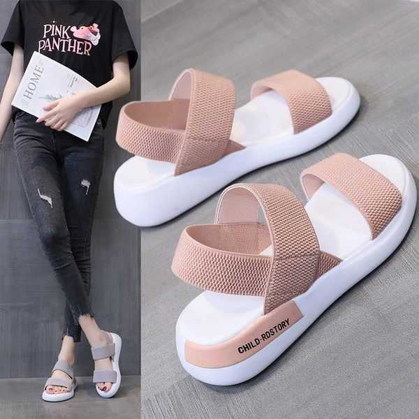 sandals women's 2021 summer flat women casual shoes fashion elastic fabric female soft designer sandalias mujer, Black
sandals women's 2021 summer flat women casual shoes fashion elastic fabric female soft designer sandalias mujer, Black
