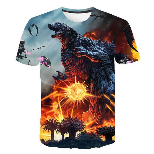 men clothes s summer king kong godzillar print short sleeve t-shirt 3d print t shirt casual breathable funny 210629, White;black
men clothes s summer king kong godzillar print short sleeve t-shirt 3d print t shirt casual breathable funny 210629, White;black