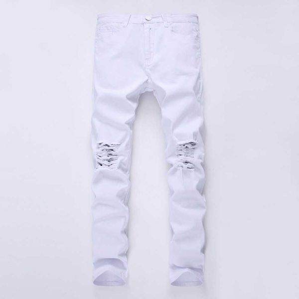 2020 mens knee hole stretch jeans destroyed men jeans high street hip hop cowboy pants male motorcycle zip denim pencil trousers x0621, Blue
2020 mens knee hole stretch jeans destroyed men jeans high street hip hop cowboy pants male motorcycle zip denim pencil trousers x0621, Blue