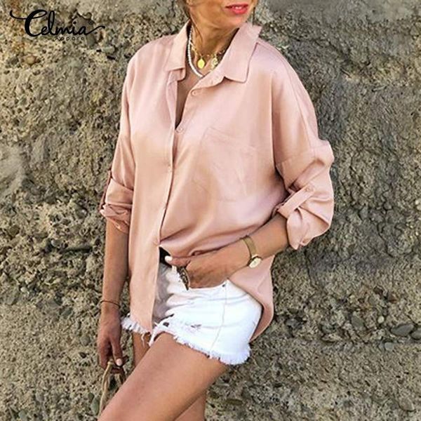 blouses women elegant satin silk blouses celmia autumn casual turn down collar shirts 2021 fashion long sleeve 5xl oversized blusas, White
blouses women elegant satin silk blouses celmia autumn casual turn down collar shirts 2021 fashion long sleeve 5xl oversized blusas, White
