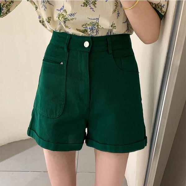 women's shorts ly varey lin summer casual women solid color green white button fashion lady office loose high waist pocket, White;black
women's shorts ly varey lin summer casual women solid color green white button fashion lady office loose high waist pocket, White;black