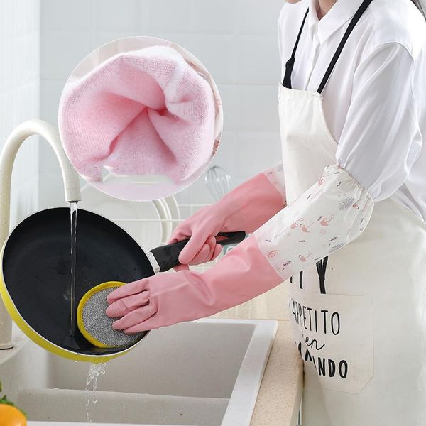 work latex glooves cleaning kitchen waterproof glove durable rubber dish washing silicone 32/41cm internal plush disposable gloves
work latex glooves cleaning kitchen waterproof glove durable rubber dish washing silicone 32/41cm internal plush disposable gloves