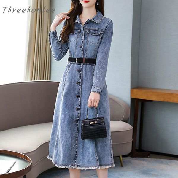 casual dresses autumn 2021 jean long woman fashion dress turn-down collar sleeve single-breasted tassel denim shirt female elegant, Black;gray
casual dresses autumn 2021 jean long woman fashion dress turn-down collar sleeve single-breasted tassel denim shirt female elegant, Black;gray