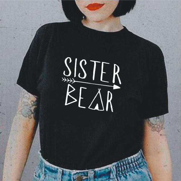 women's t-shirt summer short sleeve harajuku t shirt women fashion sister bear tshirt casual cotton tee femme camiseta mujer, White
women's t-shirt summer short sleeve harajuku t shirt women fashion sister bear tshirt casual cotton tee femme camiseta mujer, White