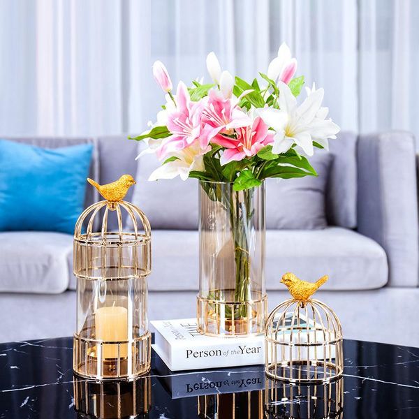 vases light luxury flower arrangement dried simulation bouquet home furnishings creative glass vase decoration
vases light luxury flower arrangement dried simulation bouquet home furnishings creative glass vase decoration